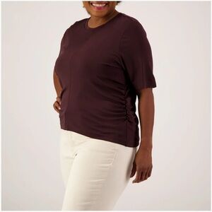 SPANX Women's Sleek Jersey Ruched Short Sleeve Tee